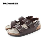 岛外 一字带真软木凉鞋
