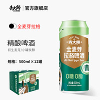 qingdashi 大麦拉格原浆啤酒 500ml*12 罐整箱