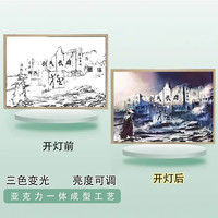 灯光画发光装饰画客厅卧室摆件小夜灯氛围桌搭现代