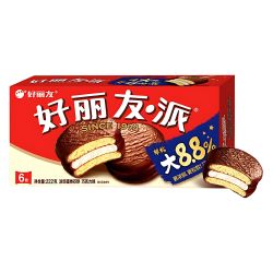 好丽友 蛋糕巧克力派早餐面包晚上充饥小零食休闲食品