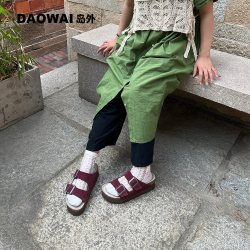 岛外 一字厚底凉拖鞋   4CM