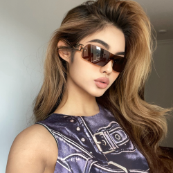 Y2K千禧辣妹欧美复古无框凹造型太阳镜女潮防紫外线网红遮阳墨镜