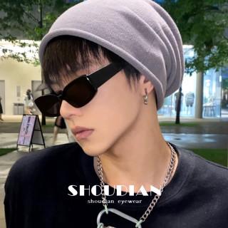 欧美复古墨镜女方框太阳眼镜防晒显瘦高级感潮流拍照男士网红时尚