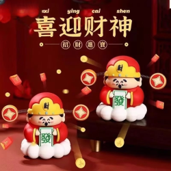 新款财神爷摆件网红爆款新年汽车载摆件中控台桌面招财