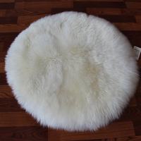牧诺 羊毛皮坐垫 白色 圆形直径40cm