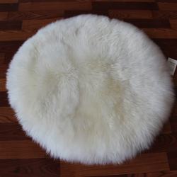 牧诺 羊毛皮坐垫 白色 圆形直径40cm