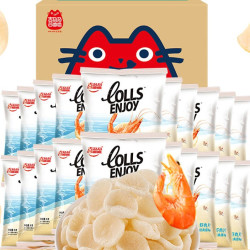 喜盈盈 虾片食品20包独立包装的休闲即食香脆零食经典