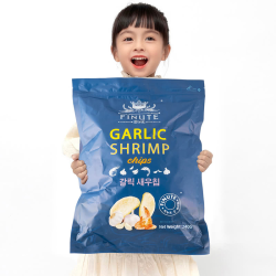 趣莱福韩国进口蒜味白色大虾片300g大包薯片膨化食品休闲零食小吃