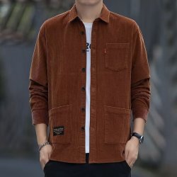 立减5元！新款灯芯绒长袖衬衫