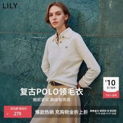 LILY 2026秋新款老钱风绞花针织衫上衣