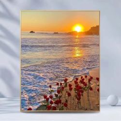 （真心潮流）客厅数字油画挂画画画画画爆款填色风景画小众装饰画