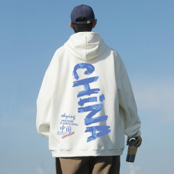 薄厚可选国潮连帽卫衣ins潮秋冬宽松连帽外套oversize国潮风外套