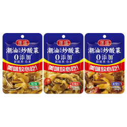蓬盛 炒酸菜即食潮汕咸菜榨菜香辣下饭菜独立包装小菜