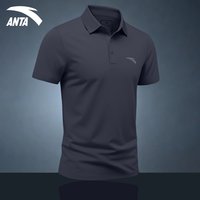 移动端：安踏 运动polo衫男士2026夏季新款官方旗舰店正品灰色速干短袖t恤