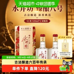 水井坊 浓香白酒礼盒 礼袋  浓香型 52%Vol. 包装 520ml