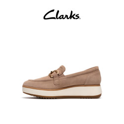 Clarks ZylahTop女26秋老钱厚底增高乐福鞋一脚蹬通勤休闲单鞋