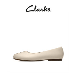 Clarks Livia Stud春秋新款优雅千金芭蕾奶奶平底玛丽珍单鞋女