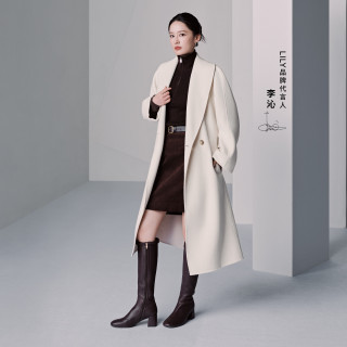 88VIP：LILY 羊毛混纺青果领双面呢大衣