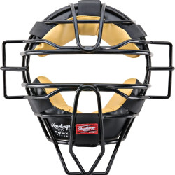 Rawlings 棒球捕手面罩 头盔防护面具 头部防护装备护耳护具 成人 黑色