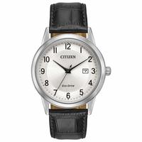 CITIZEN 西铁城 男士指针石英手表配皮表带 AW1231-07A