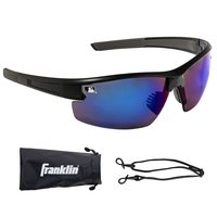 移动专享:Franklin Sports 棒球 + 垒球太阳镜 - 男式 + 女式运动太阳镜 - 翻转墨镜 + 非翻转眼镜,黑色//白色,不翻转