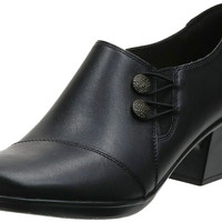 Clarks 女式 乐福鞋 emslie warren 26128442 乐福鞋 缓震 Emslie Warren Black 6.5 Wide