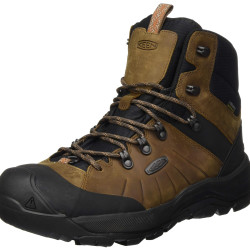 KEEN 女式 Revel 4 中高筒极地保暖防水靴 雪地靴 踝部高度 Revel 4 中高筒极地保暖防水靴 户外 防水 Dark EarthCaramel Cafe 尺码11