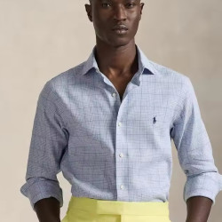 RALPH LAUREN 棉麻混纺男士衬衫