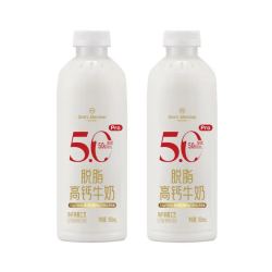 1号会员店 12.45元/瓶 5.0蛋白PRO脱脂高钙牛奶  950ml*2 健身高钙0脂肪早餐低温奶