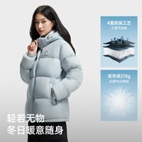 企鹅 热能羽绒服男女秋冬户外防风连帽90绒面包服外套