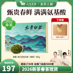 八马茶业 2026新茶春茶 江苏碧螺春/浙江安吉白茶 绿茶 中秋送礼茶叶 礼盒装180g