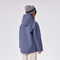 EBAER 外套2025春新款男女童防风外套户外运动登山服 蓝盈紫 130