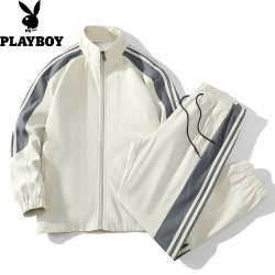 PLAYBOY 休闲青少年运动套装 卡其色套装 XL