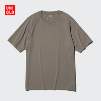 优衣库 DRY-EX速干T恤/短袖男装女装吸汗快干482299 56 橄榄色 2XL