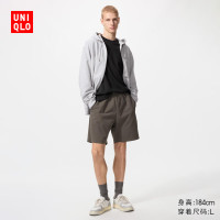 优衣库 高弹力运动短裤/DRY-EX速干男装女装裤子超弹运动482317 34 驼色 M