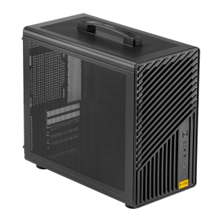 方糖机械大师 iF25 网孔版 支持240水冷 典雅黑 Matx机箱