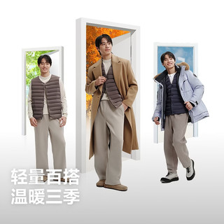 波司登 B260135011DS 轻薄排骨羽绒马甲 黑色 4XL