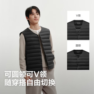 波司登 B260135011DS 轻薄排骨羽绒马甲 黑色 4XL