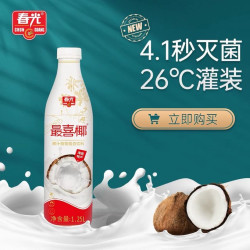 春光 最喜椰系列 海南特产椰汁 超大瓶 1.25L/瓶