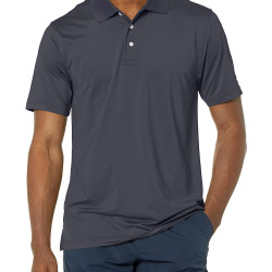 Brooks Brothers 男式高性能弹力短袖纯色 Polo 衫 黑色 中号