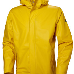 Helly Hansen 男式 运动型外套 防风 Moss Hooded Waterproof Windproof Raincoat Jacket 344 Essential Yellow Medium