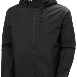 Helly Hansen 男式 运动保暖夹克 防水 Crew Hooded Jacket 2.0 990 Black Small