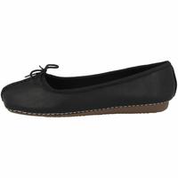 Clarks 女士Freckle Ice芭蕾舞鞋,Black (Black Leather),38 (UK 5)