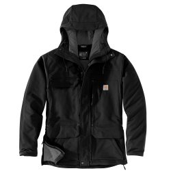 Carhartt 男士 Super Dux 宽松版型保暖传统外套,黑色//白色,中号