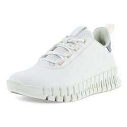 ECCO 爱步 女士灵动 Gruuv 时尚运动鞋 White Grey 38 EU Schmal