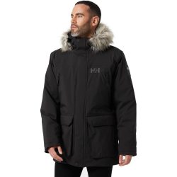 Helly Hansen 男式 滑雪夹克 纯色派克大衣 防水 990 Black 尺码X-Large