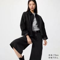 优衣库 休闲短茄克优衣库女装男装/巴恩风外套夹克483807 484664