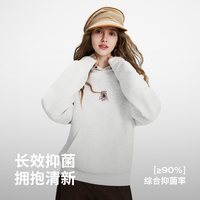 NVG·YOUNG navigare小帆船情侣连帽长袖卫衣灰色女宽松休闲上衣