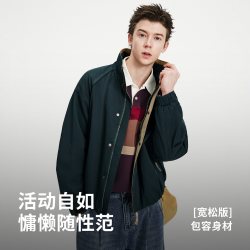 NVG·YOUNG navigare小帆船宽松休闲夹克男厚款加绒保暖外套防风上衣