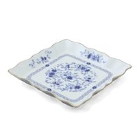 鸣海 餐盘 米兰 蓝色 直径23厘米 红色 日本制造 9682-5040